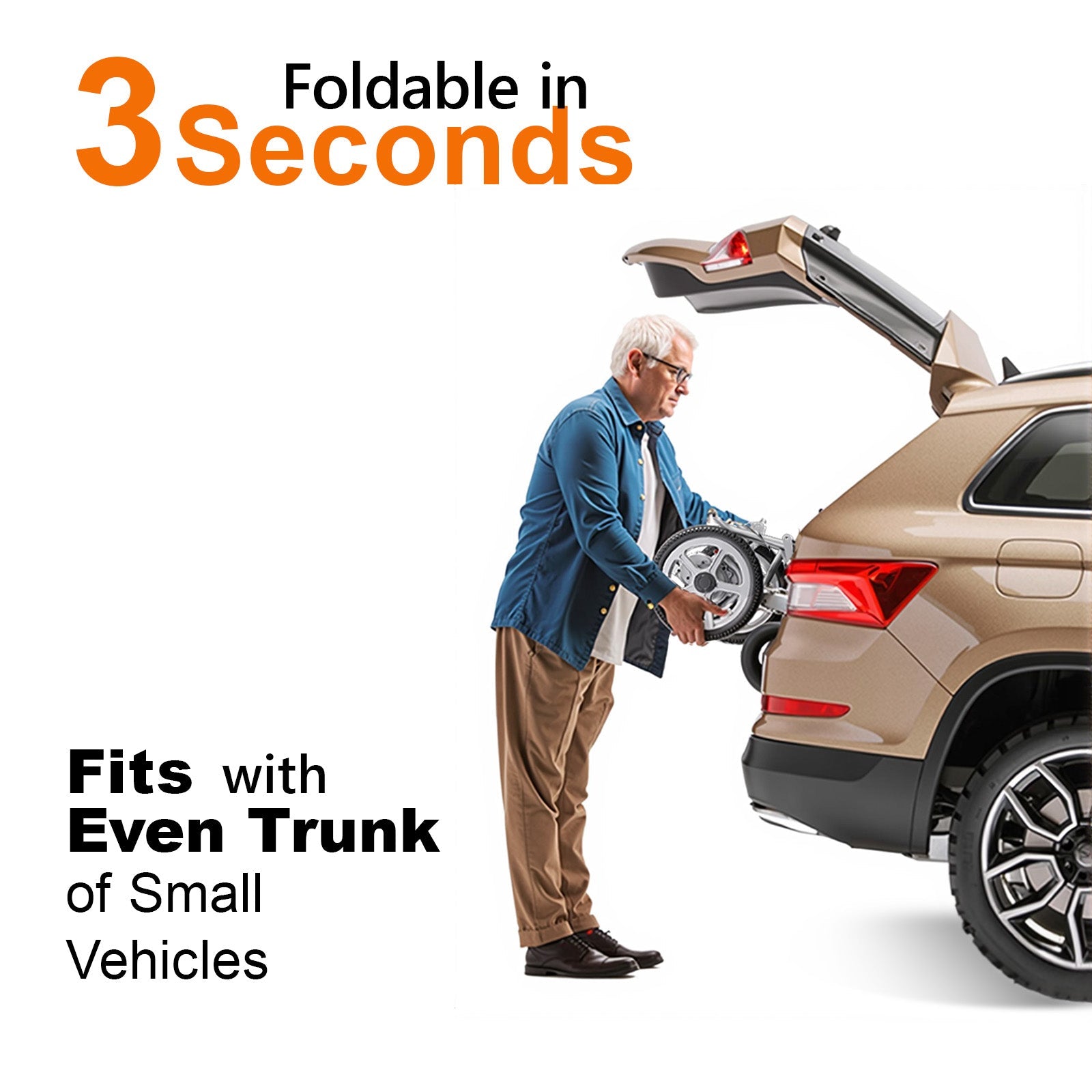 Lightweight Foldable Power Chair with 2 Batteries