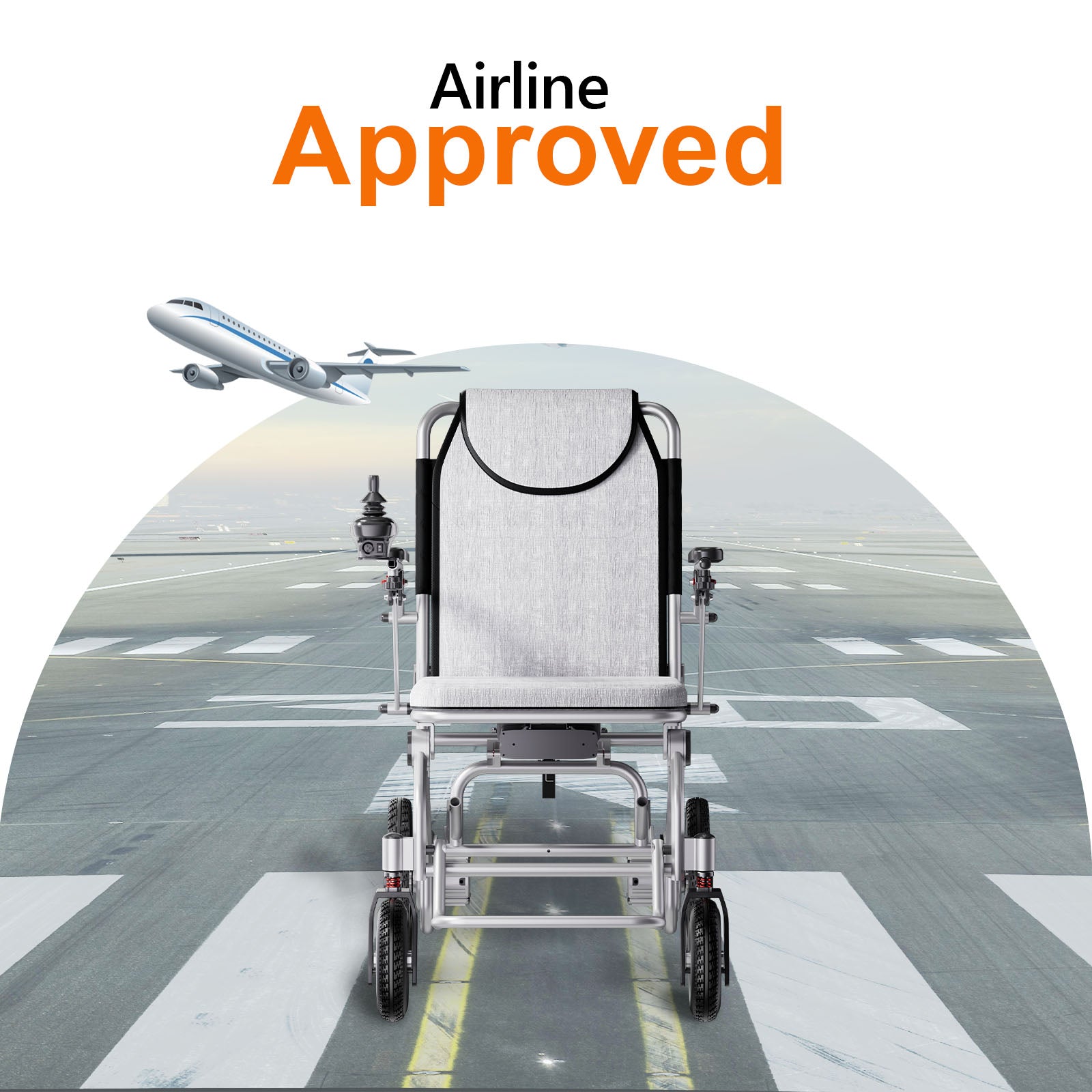 Lightweight Foldable Power Wheelchair with 2 Batteries