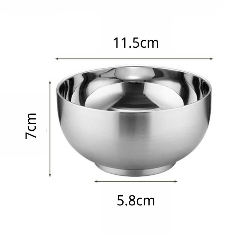 304 Stainless Steel Double-Layer Bowl Set