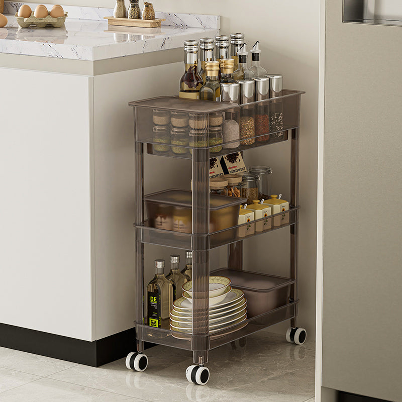 Transparent Rolling Utility Storage Cart - Truemartstore