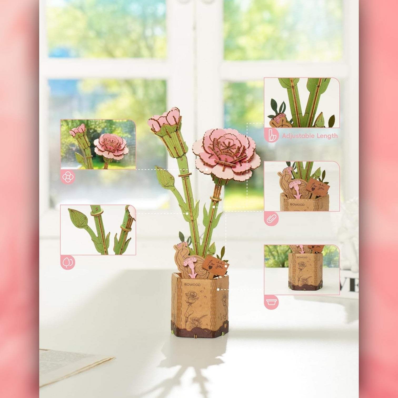 DIY Flower - Pink Carnation - Truemartstore