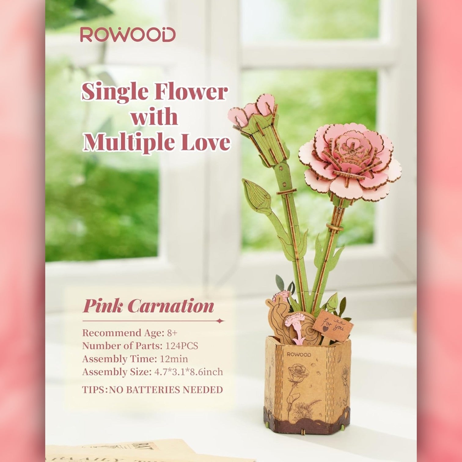 DIY Flower - Pink Carnation - Truemartstore