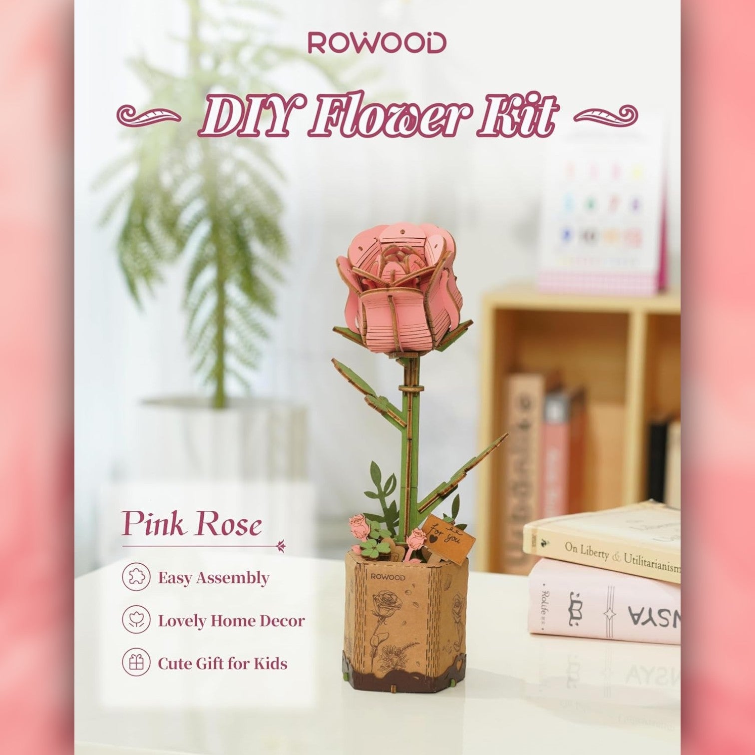 DIY Flower - Pink Rose - Truemartstore
