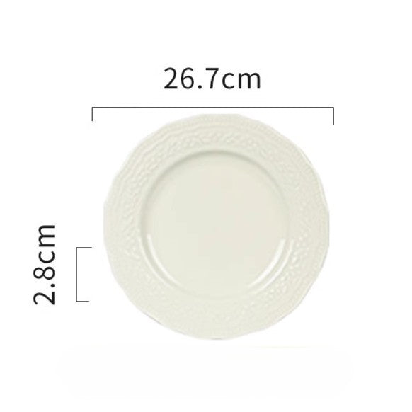 Embossed Cream Dinnerware