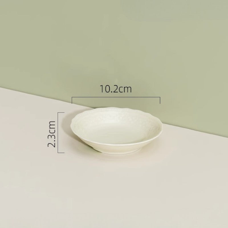 Embossed Cream Dinnerware