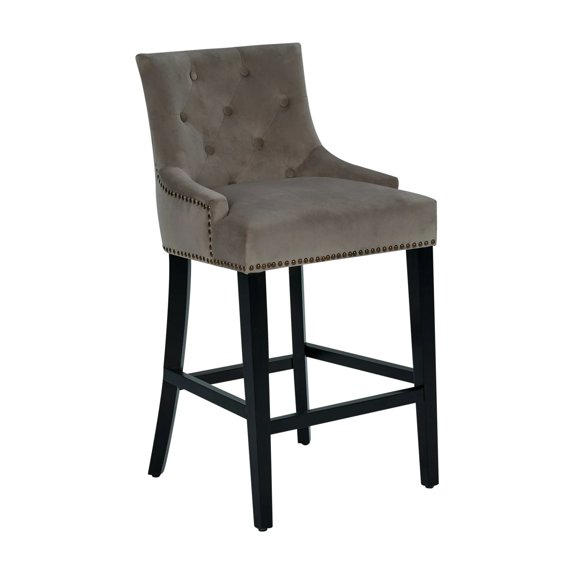 Leigh Velvet Counter Stool Chair - Truemartstore
