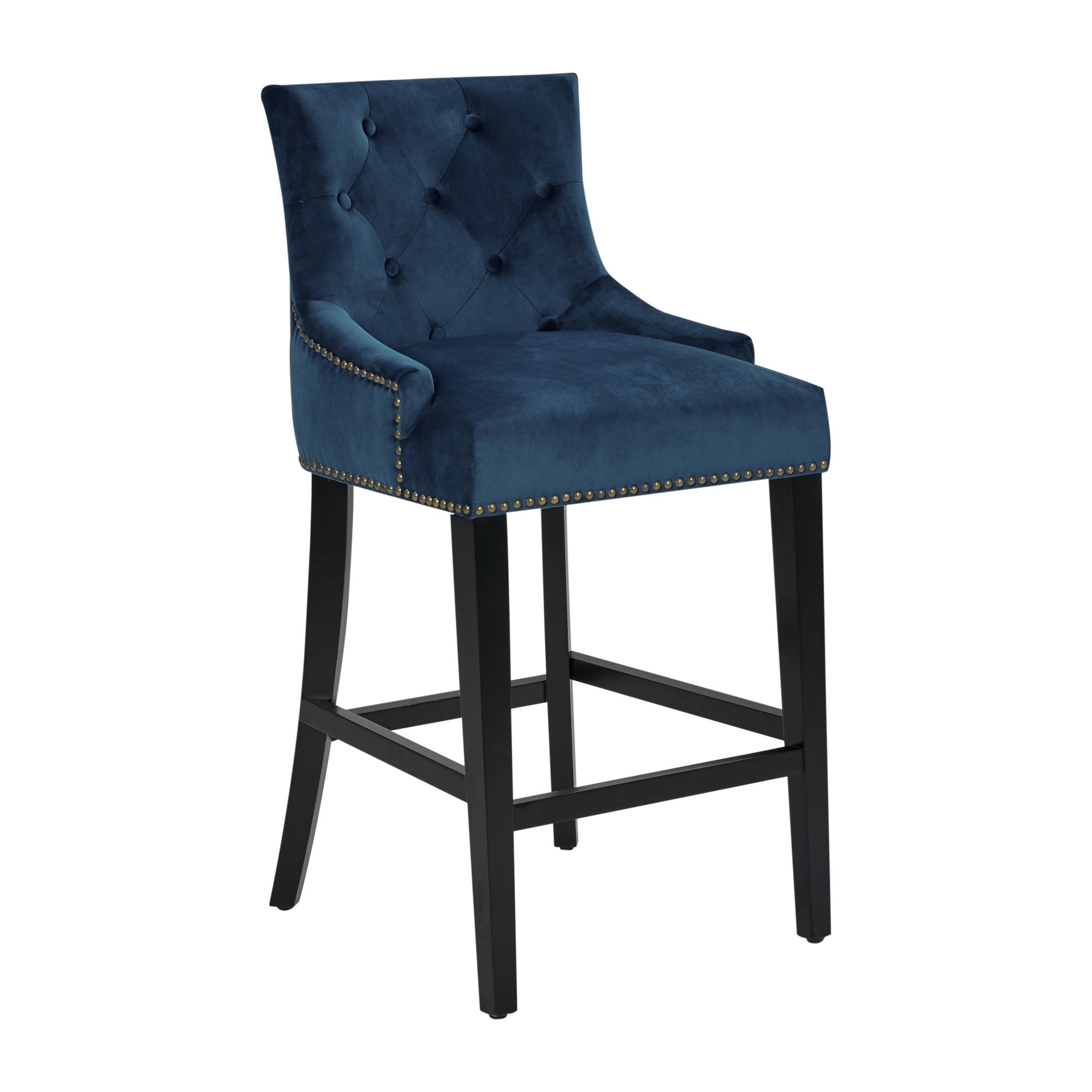 Leigh Velvet Counter Stool Chair - Truemartstore