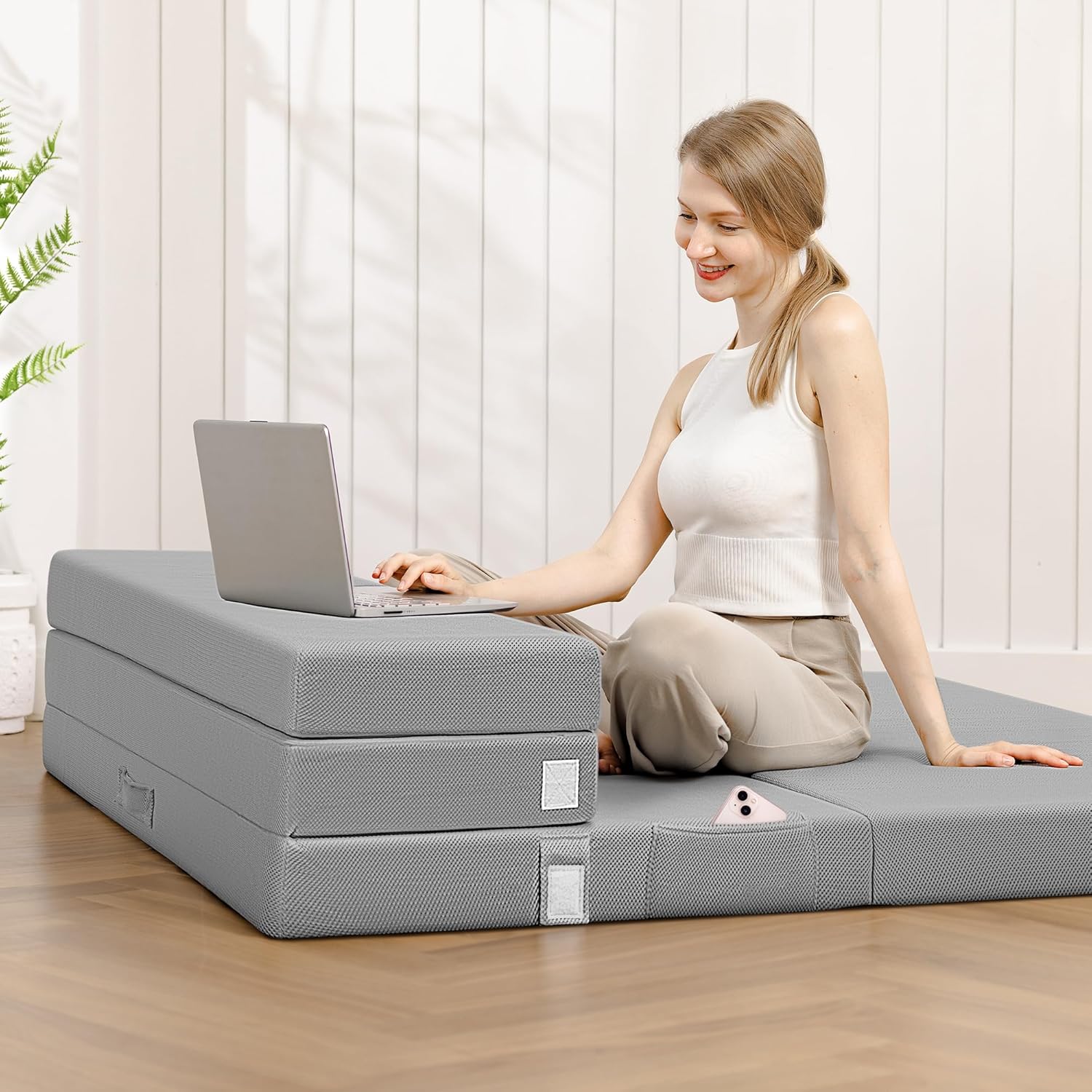 Tri-Folding Memory Foam Mattress 4"