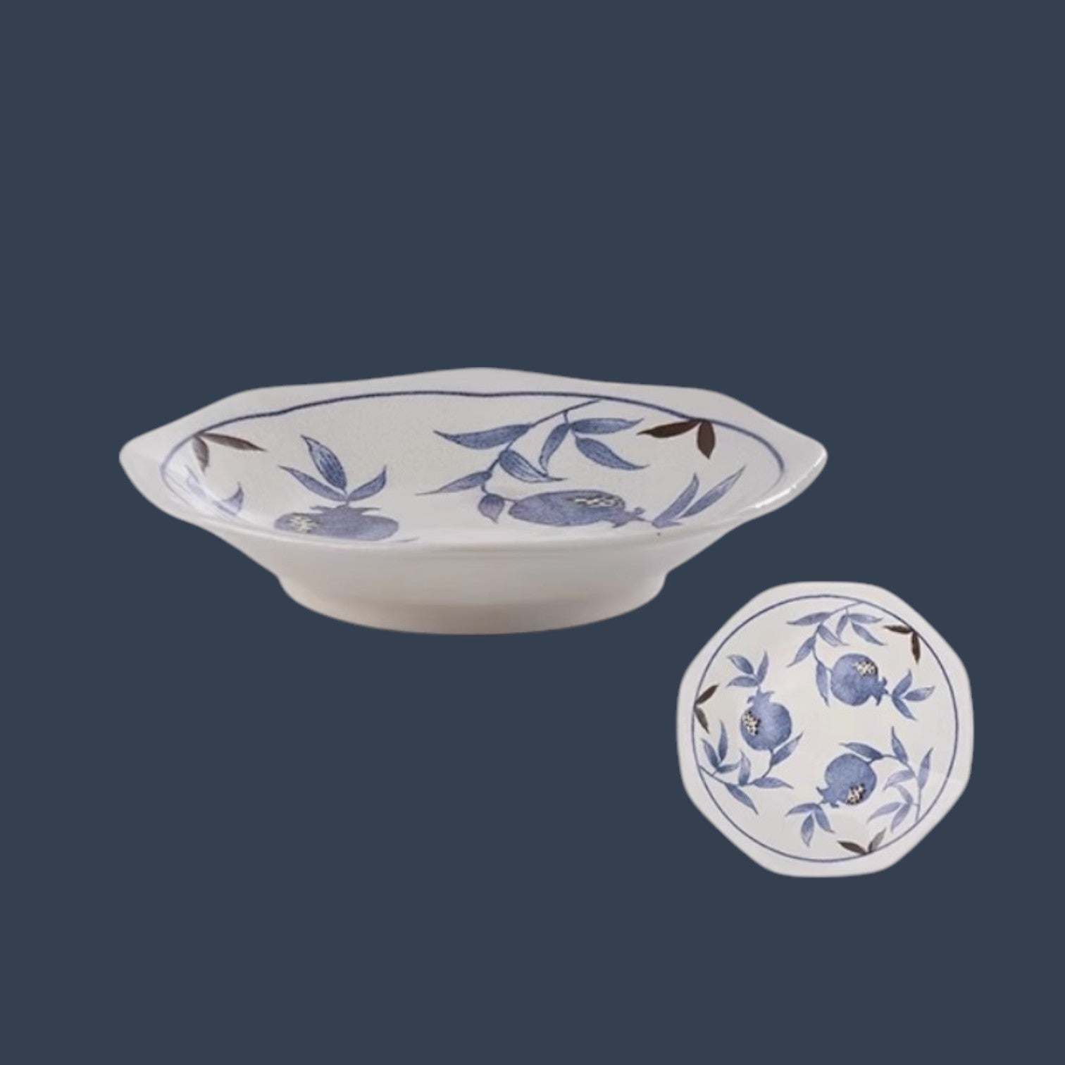 Indigo Pomegranate Dinnerware - Truemartstore