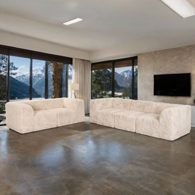 Nappo Fluffy Loveseat - Beige