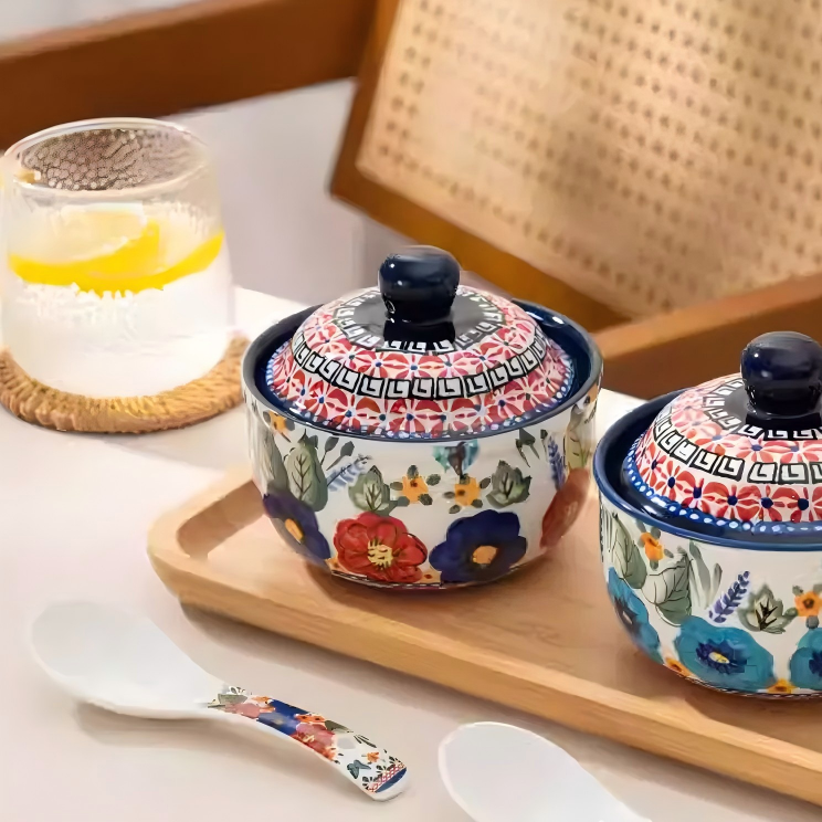 Floral Pattern Stew Cup