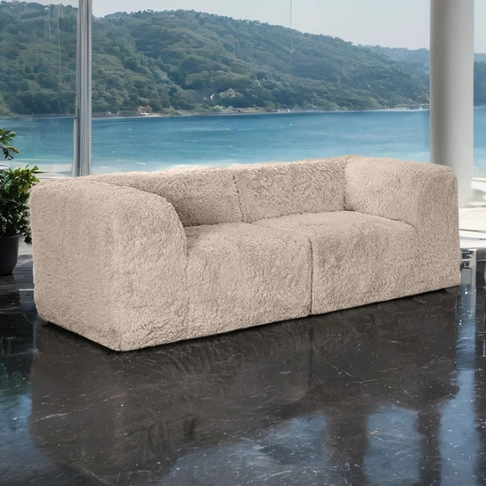 Nappo Fluffy Loveseat - Taupe