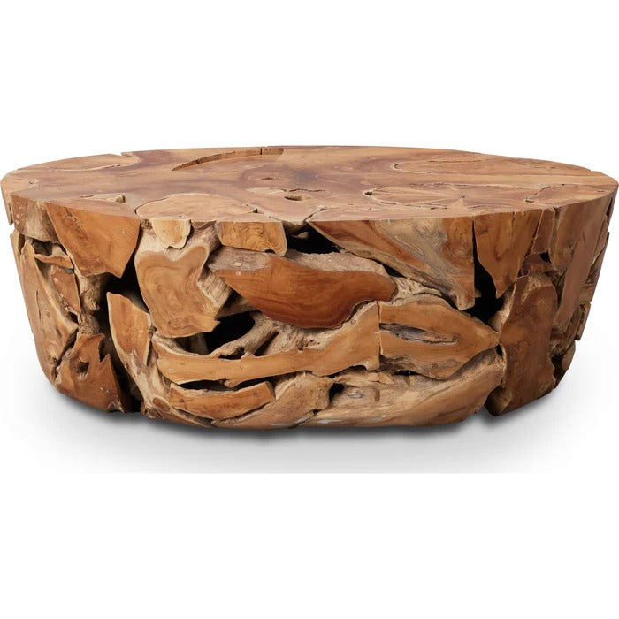 Ondine Teak Slice Solid Wood Coffee Table