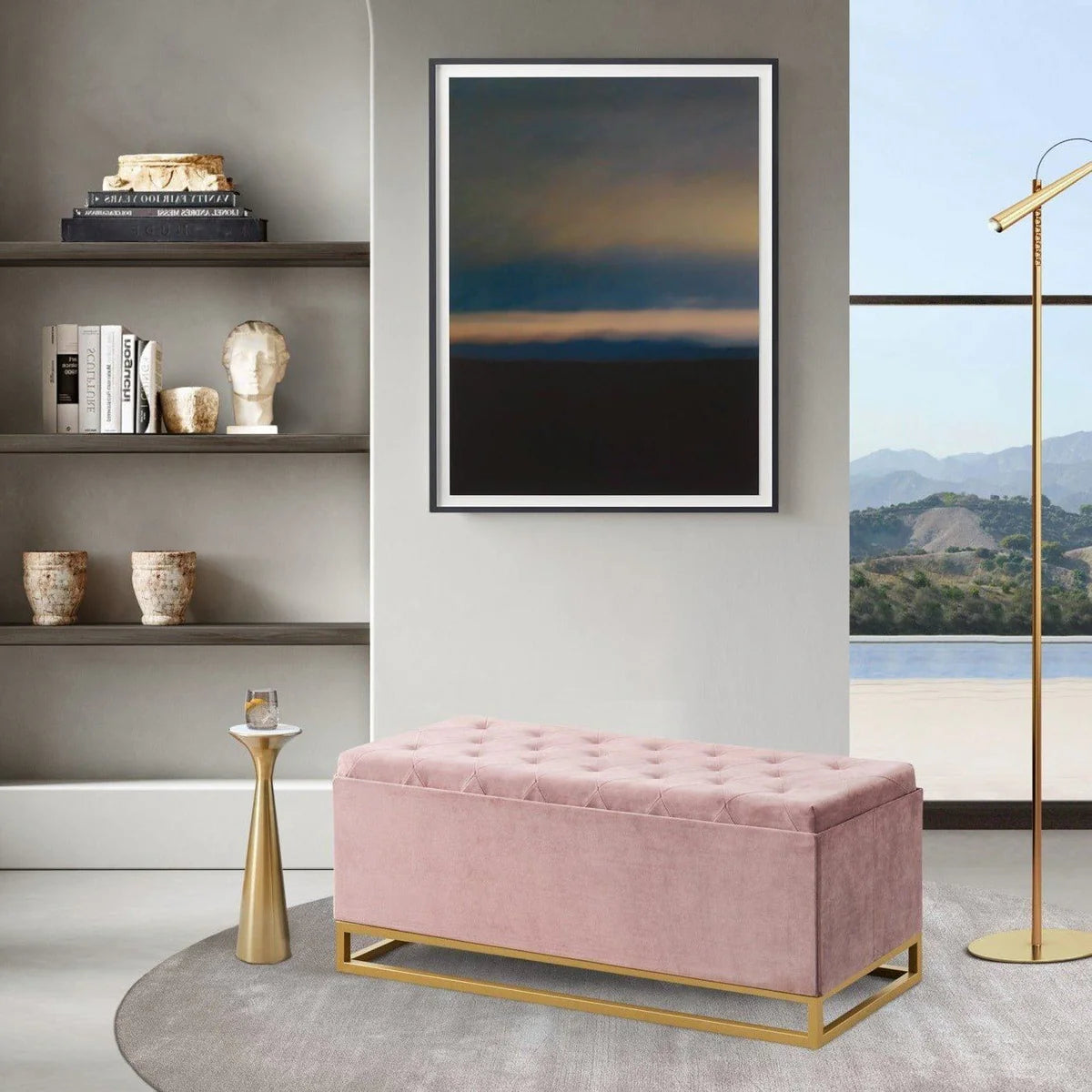 Kadiri Velvet Storage Bench - Truemartstore